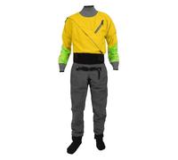 Diving Suit Kayak Dry Suit for Men 3-layer Waterproof Fabric Drysuit With Latex on Neck and Wrist White Water River(Yellow,XL)