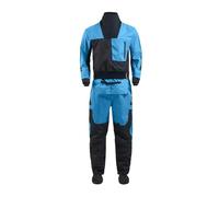 Diving Suit Kayak Drysuit for Men, Latex Gaskets with Neoprene Push, Flatwater, Ocean River, Sailing(Blue,L)