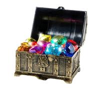 Diving Toy Gemstone Colorful Diamond With Pirate Treasure | Underwater Gemstone Swimming Training Gift Toys Acrylic Gems Gemstones Box Swimming Skill-Building For Boys And Girls, 13.7x9.6x13.7cm