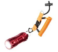 Diving Whale Lanyard, Retractable Spring Partner, Stainless Steel Spring Wrap, Lanyard with Steel Coils and Can Secure Two Items at the Same Time, Quick Release Buckle for Dive Lighting