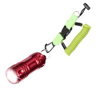 Diving Whale Lanyard, Retractable Spring Partner, Stainless Steel Spring Wrap, Lanyard with Steel Coils and Can Secure Two Items at the Same Time, Quick Release Buckle for Dive Lighting