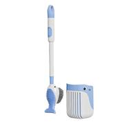 Diving Whale Toilet Brush with Spray Silicone Bathroom Toilet Brush and Wall Holder Set, Silicone Scrubbers Brush Head Toilet Cleaning Scrubber Brush Wall Toilet Accessories Blue