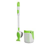 Diving Whale Toilet Brush with Spray Silicone Bathroom Toilet Brush and Wall Holder Set, Silicone Scrubbers Brush Head Toilet Cleaning Scrubber Brush Wall Toilet Accessories Green