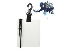 Diving Writing Board | Underwater Writing Board With Rotating Clip And Pen, Durable Writing Board For Divers, Convenient Diving Accessories For Taking Notes Under The Water