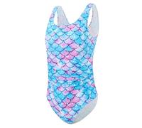 DivingBirds Girls Swimming Costume Padded Bras One Piece Kids Swimsuit Neon Swimming Suit for Girls Bathing Suits UV Sunsafe Swimwear Beach Pool,Blue Me 12-13 Years