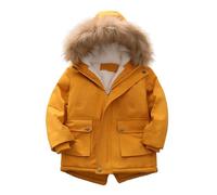 DivingBirds Kids Winter Parka Coat with Fur Hood for 2-10 Years