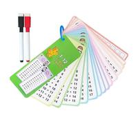 Division Flash Cards, Math Flash Cards - 15X Home Learning Assistance Cards - Flash Cards for Studying Math Equations, with Dry Erase Pens, Pen, Pen, Pen,
