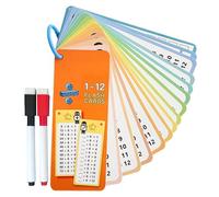 Division Flash Cards, Math Flash Cards, 15X Mathematical Equations Flash Cards - Student Practice Division Flash Cards with Dry Erase Pens for 3rd Class