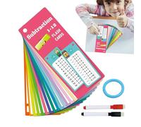 Division Flash Cards, Subtraction - 15 Erasable Multiple Math Flash Cards,Addition and Subtraction Interactive Cards, Math Games for Kids for Birthday