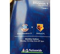 Division I play-off final Bolton Wanderers FC v Watford FC 31st of May 1999