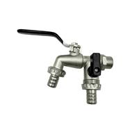 Divisore Per Rubinetto Da Giardino 2 Vie 3/4", Rubinetto Doppia Uscita Acqua | Sdoppiatore Per Irrigazione, Lavaggio Car, Cura Piante, Giardino E Prato