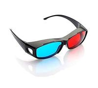 DIVISTAR 3pcs Blue and Red 3D Eyeglasses Cyan Anaglyph Simple style 3D Glasses Extra Upgrade Style To Fit Over Prescription Glasses for Movies Games