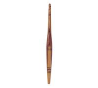 Divit Shilp Streamline Ergonomic Handle Crochet Hooks | Handcrafted 7’’ Teak Wood Crochet Hook Knitting Needle, Craft Yarn Weave | Best Gift! (7’’ Teak Wood, 5 mm)