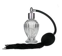 Divo Perfume Atomizer, 46ml, Refillable Glass Bottle. with Black Tassel Spray and Silver Fitting. Gift Box and Funnel Included