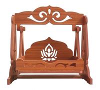 DIVOKAH® MDF Laddo Gopal Jhula/Swing/Jhoola for Krishna Janmashtami/Bal Gopal/Laddu Gopal/Kaanhaji/Hindola Celebrations (8 MM Plywood Thickness) (WDN 8INCH Zula)