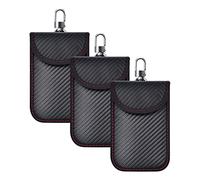 Divono 3 Pcs Faraday Pouch for Car Keys, Car Key Signal Blocker Pouch, Anti-Fingerprint Faraday Cage Protector Faraday Key Fob Protector Faraday Bag for Car Security