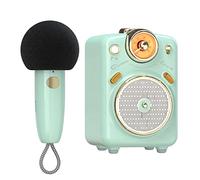 divoom Fairy-OK Portable Bluetooth Speaker with Karaoke Microphone, Portable KTV Microphone for Adults/Children, Dynamic Microphones for Karaoke Device for iOS/Android (Green)