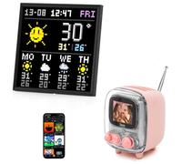 Divoom Pixoo 64 WiFi Pixel Cloud Digital Frame with APP Control and Tiivoo-2 Retro Bluetooth Speaker with DIY Pixel Art & FM Radio