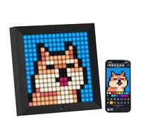 Divoom Pixoo Pixel Art Digital Picture Frame with 16x16 LED Display APP Control - Cool Animation Frame Wall/Desk Mount for Gaming Room & Bedside Table -Black