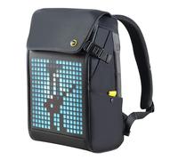 Divoom Pixoo Pixel Art Laptop Backpack Men, 15 Inch Waterproof School Backpack Laptop Backpack Bag Ladies Daypack with 16X16 RGB LED Screen for Men Women School Work Travel, Black
