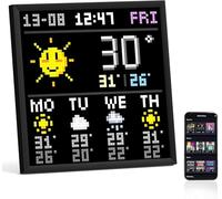 Divoom Pixoo WiFi Pixel Cloud Digital Frame with APP Control,64 X 64 LED Panel Display Frame for Gaming Room Decoration/Social Media Fans Counter
