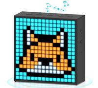 Divoom Timebox evo Pixel Art LED Bluetooth Speaker App Control, Smart Portable Wireless Speaker with Powerful Bass, Supports Alarm Clock Radio, Microphone (Black,1 Pack)