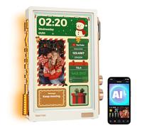 Divoom Times Frame 10.1" Transparent WiFi Digital Photo Frame, 64GB Smart Desk Display with App Custom Pixel Art, 1280x800 Screen, RGB, 400+ Clock Faces, Photo Video Sharing, Desk Decor Gift - White