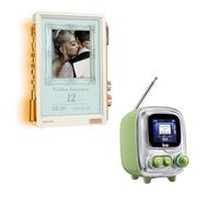 Divoom Times Frame 10.1" Transparent WiFi Digital Photo Frame and Tiivoo-2 Retro Bluetooth Speaker with DIY Pixel Art & FM Radio