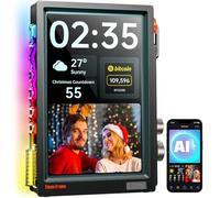 Divoom Times Frame-10.1"WiFi Digital Photo Frame with Transparent Floating Screen,RGB Light Bar,400+ Clock Faces,Anniversary Countdown,Real-Time Finance Info,Desk Setup Ambient Tech Gift，Black