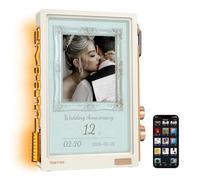 Divoom Times Frame-WiFi Transparent Digital Photo Frame 10.1" 64GB, Photo & Video Sharing (No Subscription or Fees), Easy to Use, 400+ Clock Faces, Digital Calendar, Gift for Friends & Family White