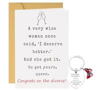 Divorce Card - Divorce Party Decorations, Divorce Gifts for Women, Supportive Divorces Cards for Her, Funny Novelty Cards, Congrats Seperation Card, Celebrate Her New Chapter, Standout Sign for Women