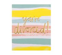 Divorce Card from The Hallmark Studio - Compact Size with Embossed Gold Foil Lettering On Textured Board