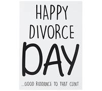 Divorce Cards Divorced Card Happy Divorce Day Funny Cards Novelty C*nt Cards Swearing Card Best Friend Card Just Divorced, Divorce Day PC278