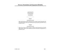 Divorce, Dissolution and Separation Bill Amendments to be moved on Report (House of Lords) HLB 2 R b