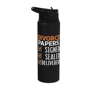 Divorce Papers : Signed Sealed Delivered Wedding Divorce Stainless Steel Insulated Water Bottle