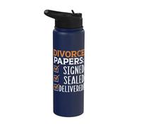 Divorce Papers : Signed Sealed Delivered Wedding Divorce Stainless Steel Insulated Water Bottle