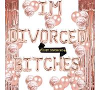 Divorce Party Decorations Rose Gold I’m Divorced Balloons Just Divorced Sash Divorced AF/Just Divorced/I Do. I Did. I'm Done/Happy Divorce Themed Party Supplies Decorations