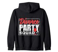 Divorce Party Squad Separate Divorced Sarcastic Ex Divorce Zip Hoodie