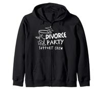 Divorce Party Support Crew Funny Sarcastic Accessories Zip Hoodie