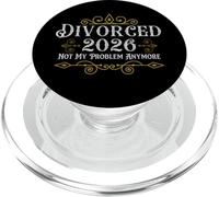 Divorced 2026 Vintage Divorce Party Divorcee Tee PopSockets PopGrip for MagSafe