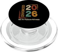 Divorced 2026 Vintage Divorce Party Divorcee Tee PopSockets PopGrip for MagSafe