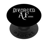Divorced AF 2026 Vintage Divorce Party Divorcee Tee PopSockets Adhesive PopGrip