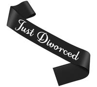 Divorced Sashes for Women Happy Divorce Party Decorations Break Up New Beginnings Gifts Newly Divorced Woman Gift Black Satin White Fonts Sash Divorce Gifts for Her Friends Sister Men Break up Gift