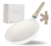 DIVORY Frying pan 24cm I Removable Handle, Induction, Coated, Aluminium - Medium Frying pan + pan Protector - Induction Frying pan