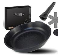DIVORY Frying pan 28 cm I Detachable Handle, Induction, Coated, Aluminium - Skillet pan + Pan-Protector - Induction