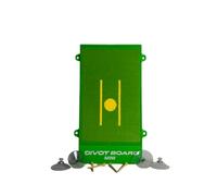 Divot Board Mini Golf Training Aid - Patented Compact Swing Path Trainer & Impact Feedback Mat - Improve Strike Quality & Low Point Control - Indoor/Outdoor Golf Practice Tool