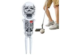 Divot Repair Tool,Skull Shape Divot Tool and Ball Marker - Green Lawn Portable Fork Zinc Alloy Accessories Golfing Supplies for Men Women Turf Collector Court