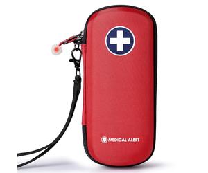 Divoti EpiPen Medical Carrying Case - Durable Medical Alert Pouch for Epinephrine Auto-Injectors, Auvi-Q, Inhalers, and Allergy Medicine-Generic