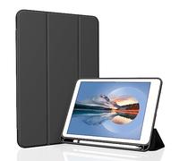 Divufus Case with Pencil Holder for iPad mini 5th Generation 7.9 Inch 2019 | Trifold Stand Design, Auto Sleep/Wake, Lightweight Soft TPU Back Shell, Smart Cover for iPad Mini 5 Gen 7.9", Black