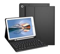 Divufus Keyboard Case for iPad Mini 5th & Mini 4th Generation 7.9 Inch [Magnetic Detachable Wireless Keyboard][Support 3 System] Flip Stand Case with Pencil Holder for iPad Mini 4/5, Black